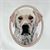 Pet Portrait Leather Tote Bag Close Up